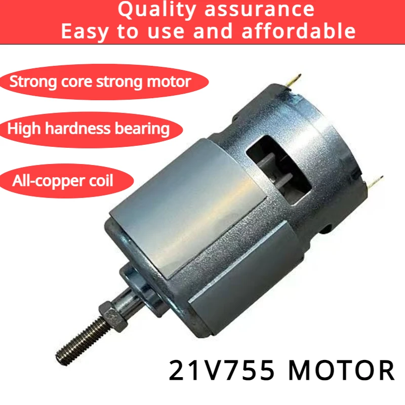 Motore 755 20V Per Tosaerba Elettrico E Idropulitrice – Albero A D, 80x44,5 Mm, In Metallo Per Utensili 21V
