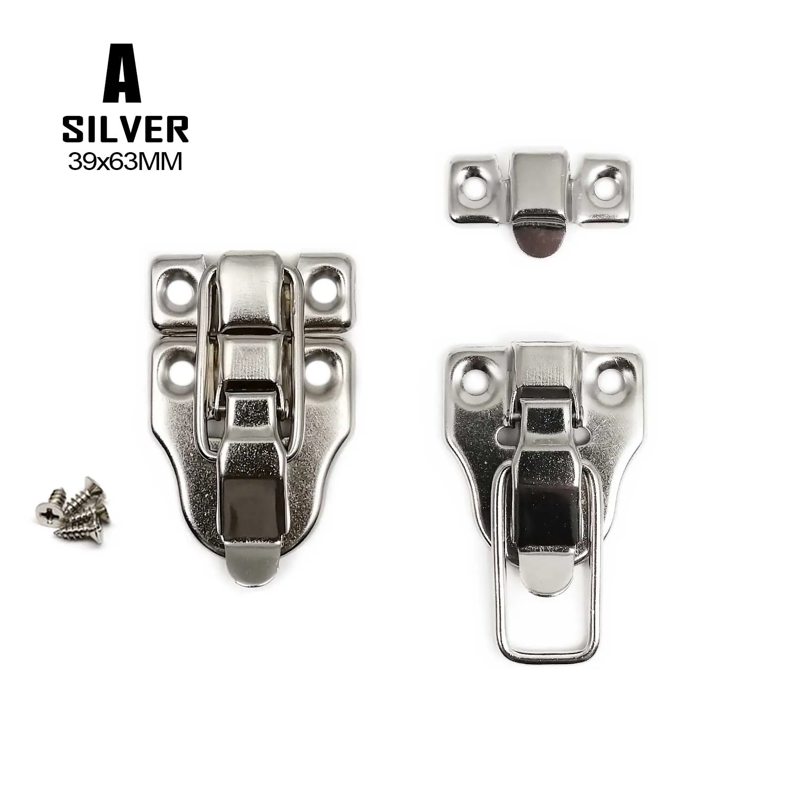 4pcs Bronze Jewelry Chest Wood Wine Box Gift Case Suitcase Trunk Toggle Catch Hasp Latch Lock Screw Toggle Latches Jewelry Box Hasp Decorative Latches