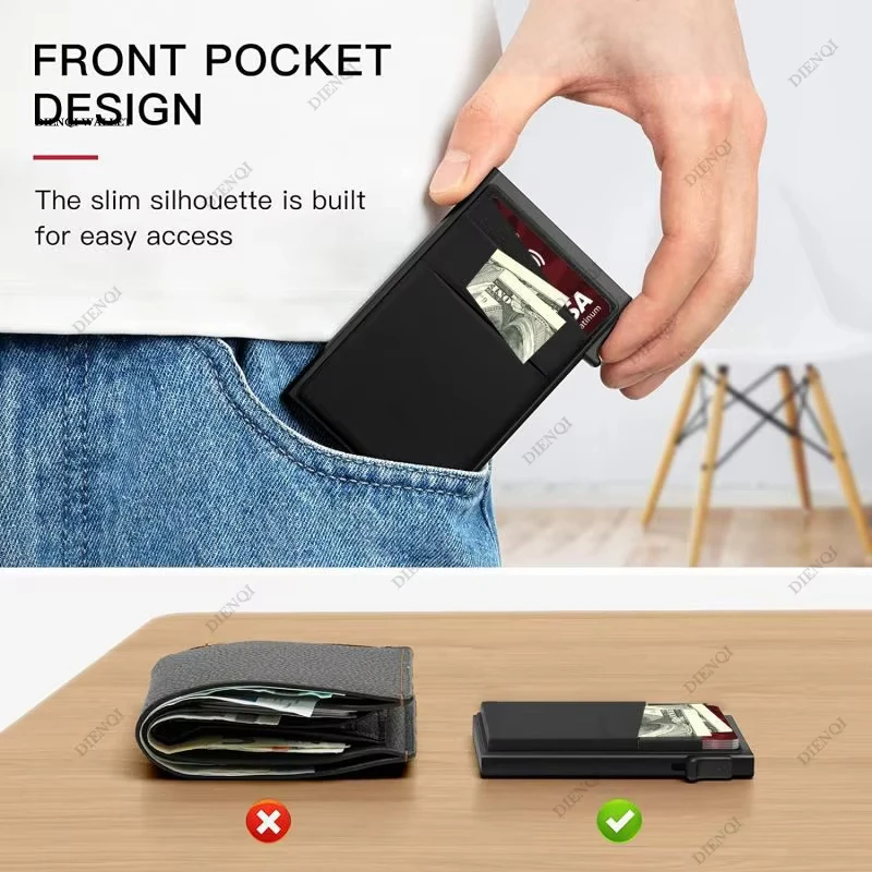 Luxurious RFID Metal Card Holder - Slim Minimalist Wallet