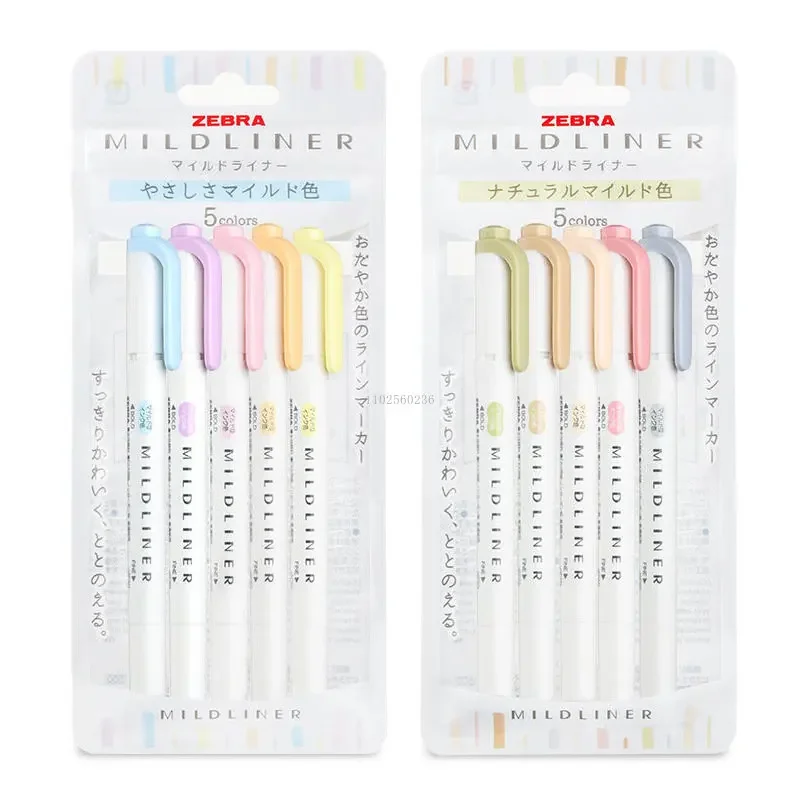 Japan ZEBRA WKT7 Mildliner Highlighter Pen Set Double Tip Markers Student Stationery Marker Pen for Kids Office College School, highlighter pen,marker pen,highlighter marker