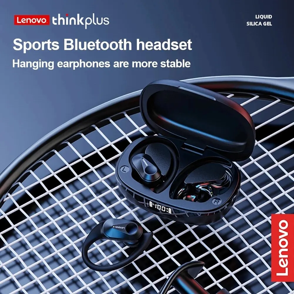 Lenovo LP75 Sports Wireless Earphones with Mics,Button Control, LED Power Display,Hifi Stereo Sound Bluetooth 5.3 TWS Headphones 5