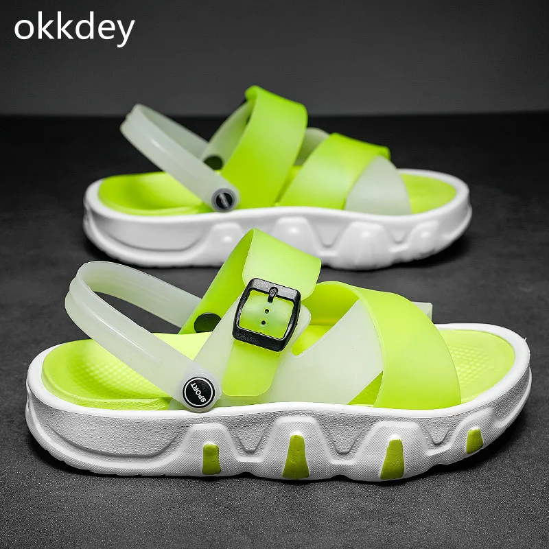 Beach Sandals for Men Casual Platform Outdoor Comfortable Trendy All-match Breathable Wear-Resistant Non-slip Shoes Summer Main