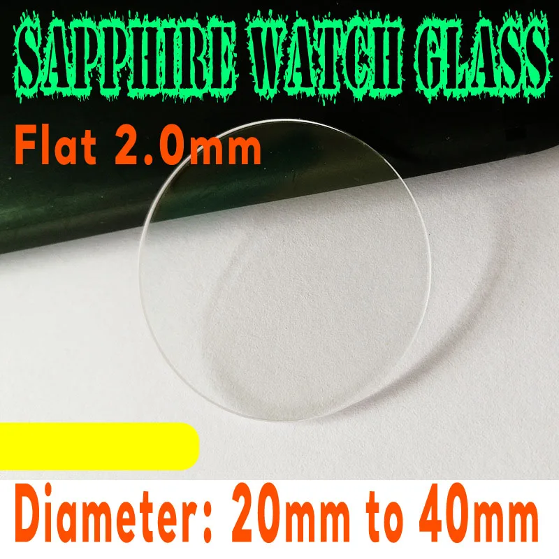 Flat Crystal Sapphire Glass Watch, Assista Peças