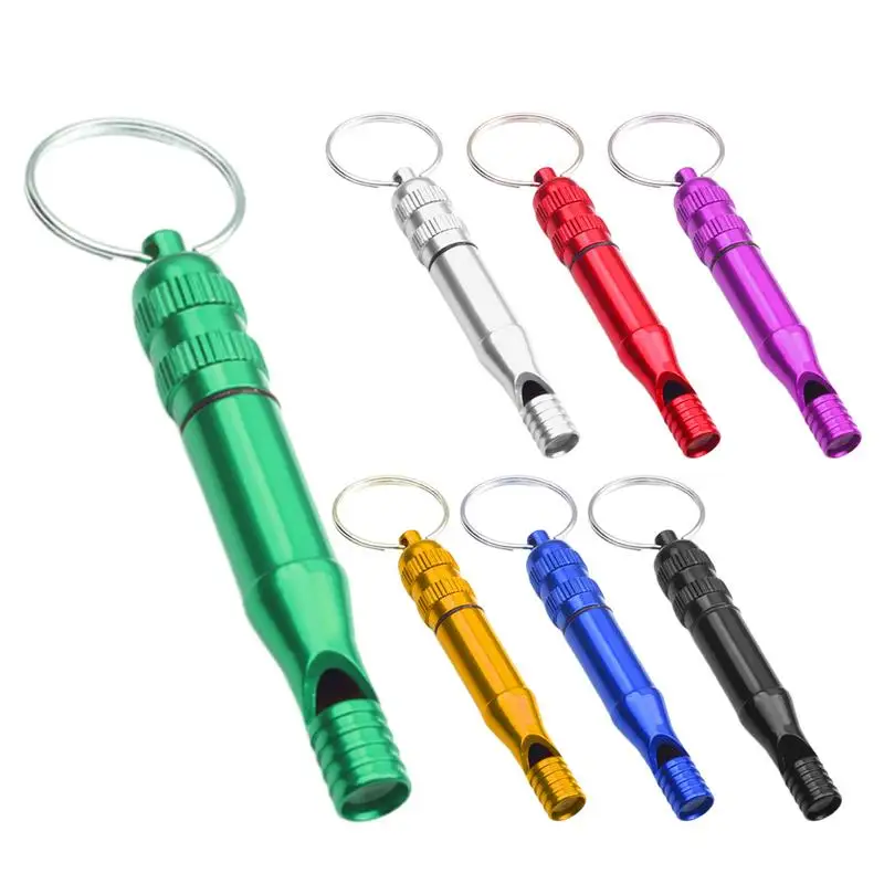 Multifunctional Aluminum Alloy Emergency Survival Whistle Portable Outdoor Tools Training Whistle Camping Defense