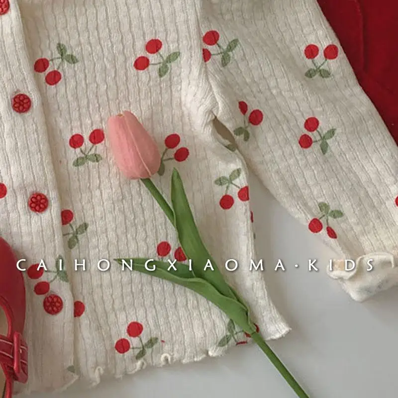 Girls Cherry Ruffle Blouse 5