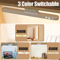 LED Table Lamp Magnetic Hanging USB Rechargeable Desk Lamp 3 Color Reading Light Dimmable Cabinet Closet Wardrobe Night Light 2