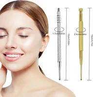 Facial Reflexology Massage Tool Retractable Acupuncture Pen Double Headed Spring Ear Care Tool Point Probe Pen Massager for Face 2