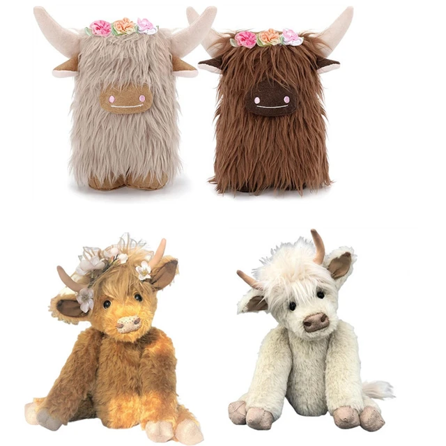 Highland Cow Stuffed Animals Plush Toy Fluffy Bull Animal Doll Soft Gift -  China Plush Toy and Toy price