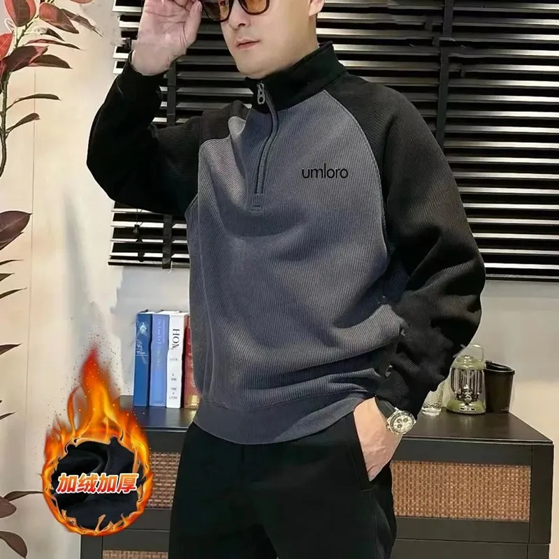 Luxury Brand Golf Top Men's Golf Wear Winter New Long Sleeves Half High Collar Thickening Casual Tee Men Clothes