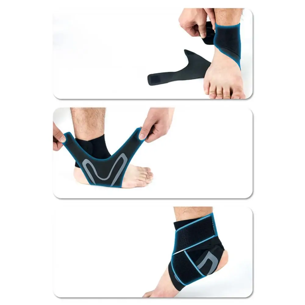 1Pc Breathable Elastic Ankle Foot Brace Support Compression Guard Protector