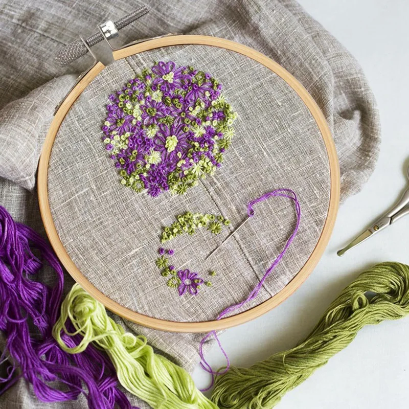 15PCS Bamboo Embroidery Hoops Set 2 Inch Embroidery Hoop Set Adjustable In Bulk For Needlework, Sewing And Crafts