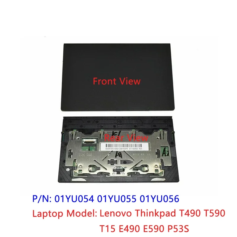 Black New Original For Lenovo Thinkpad T490 T590 T15 E490 E590 P53S Touchpad Clickpad Trackpad 01YU054 01YU055 01YU056
