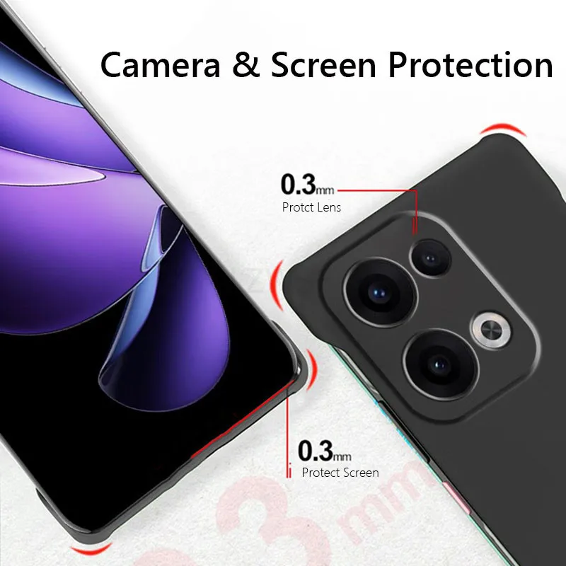 Sleek Matte Hard Back Cover - Frameless Shockproof Case
