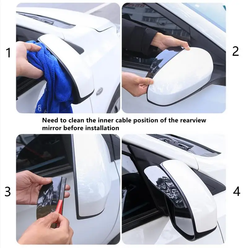 2pcs Car Rearview Mirror Rain Eyebrow Protector Rain Cover Car Rearview Mirror Sun Visor Shade Rain Shield Eyebrow Universal