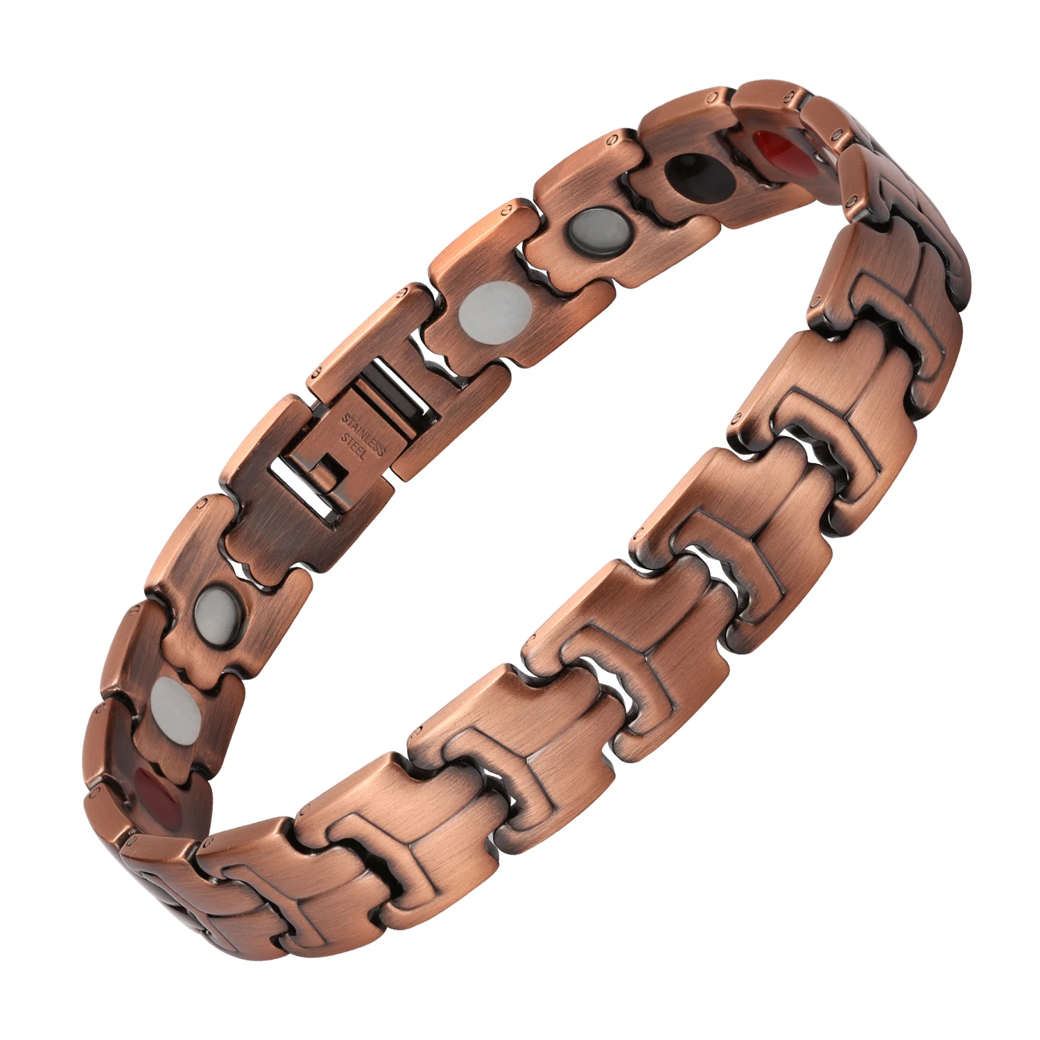 Nantii Powerful Bio Health Copper Magnetic Men Bangle Vintage Healing Gemanium Wristband Charm Supreme Quality |