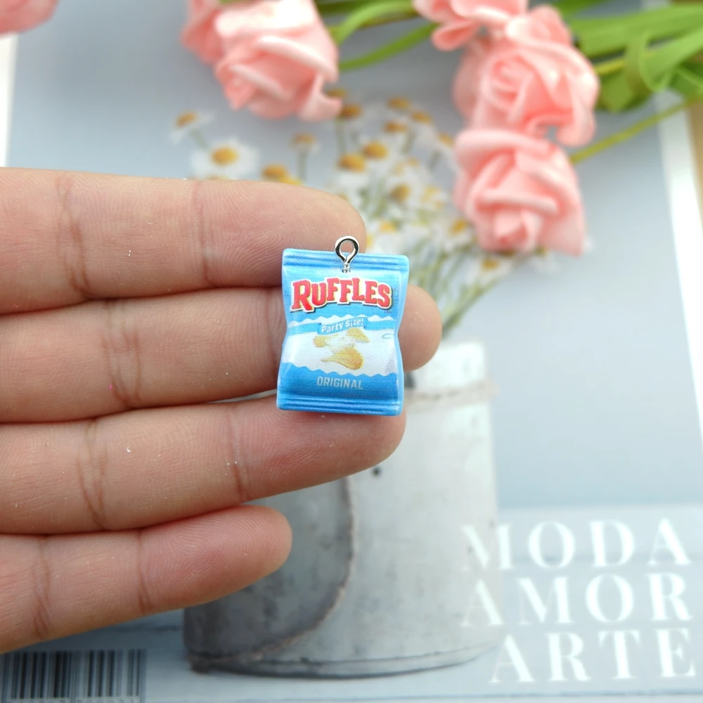 Charming Potato Chip-Inspired Charms for Jewelry Making - Wholesale Bulk Accessories