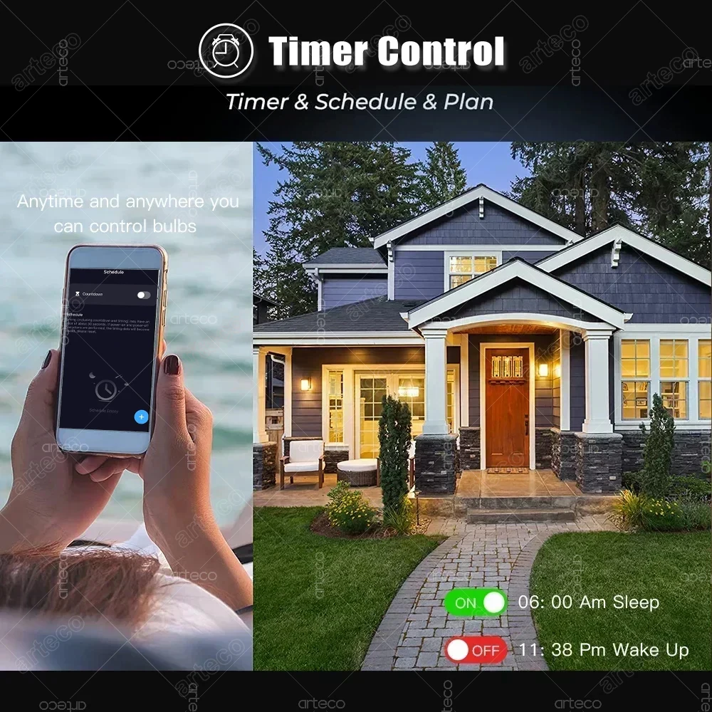 Smart LED Light Bulbs Tuya WiFi GU10 Bluetooth Dimmable Smart Life App Control Spotlight Works With Alexa Google