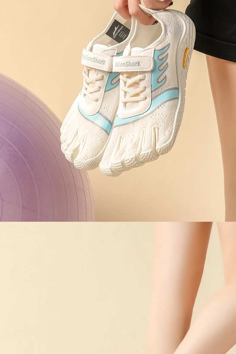 Mesh Five-Finger Athletic Shoes, Lightweight Design for Yoga, Functional Training & Indoor Adventures