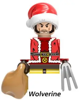 Festive Holiday Building Blocks: Santa & Reindeer Action Figures Set