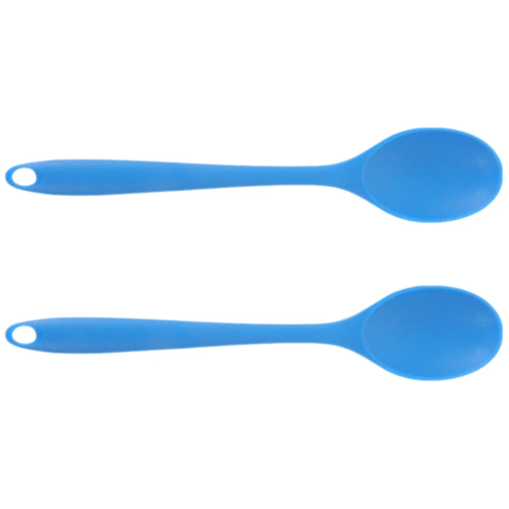 

Silicone Spoon Heat Resistant Basting Long Kitchen Mixing Cook Supply Cooking Serving Multi-function Nonstick Spoons Soup
