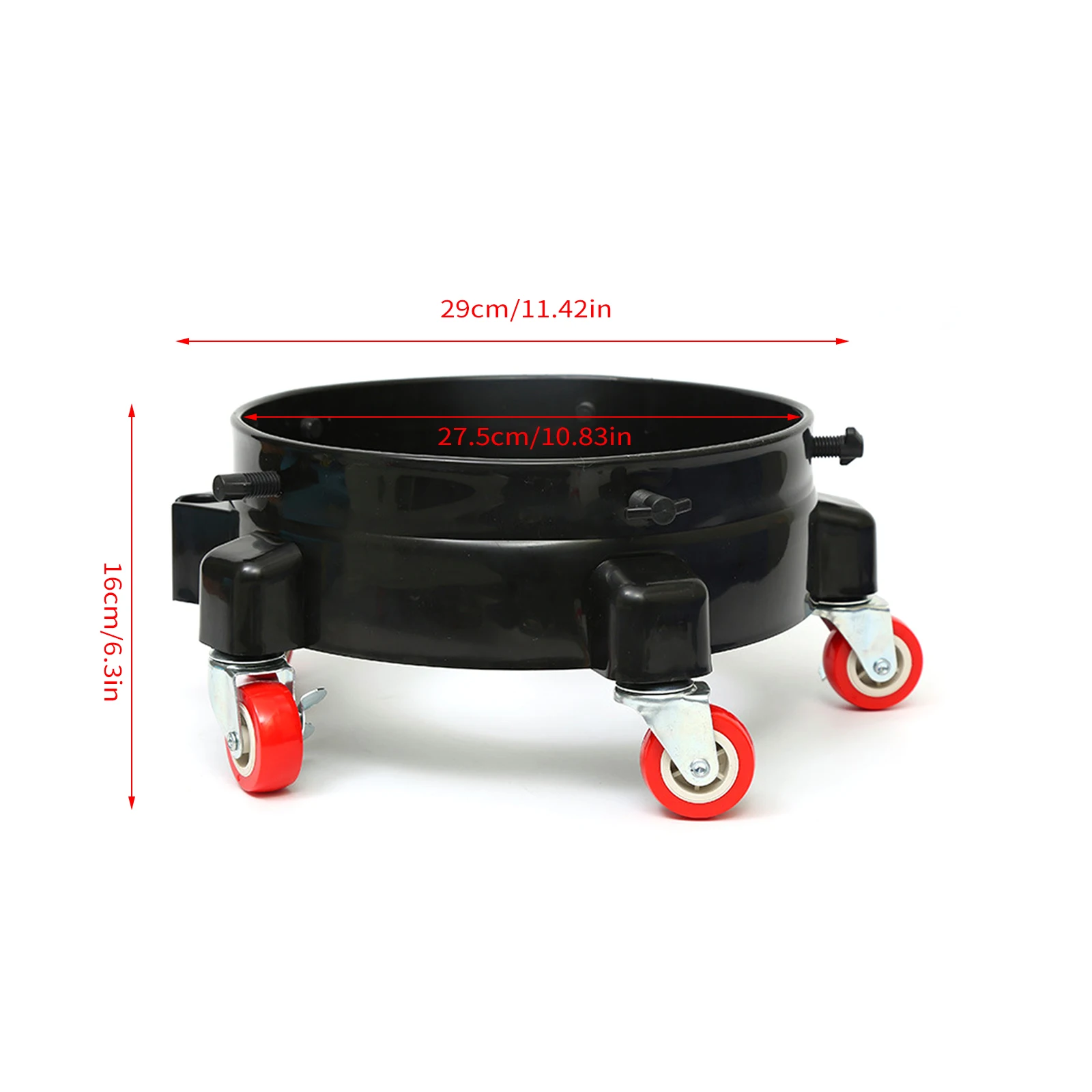 Rolling Bucket Dolly for Car Washing Easy Push Drum Dolly with 5 Swivel Casters