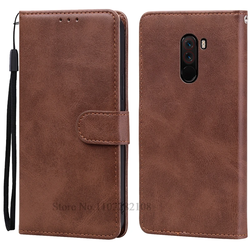 Leather Wallet Flip Cover for Poco F1 - Sleek and Durable Protection