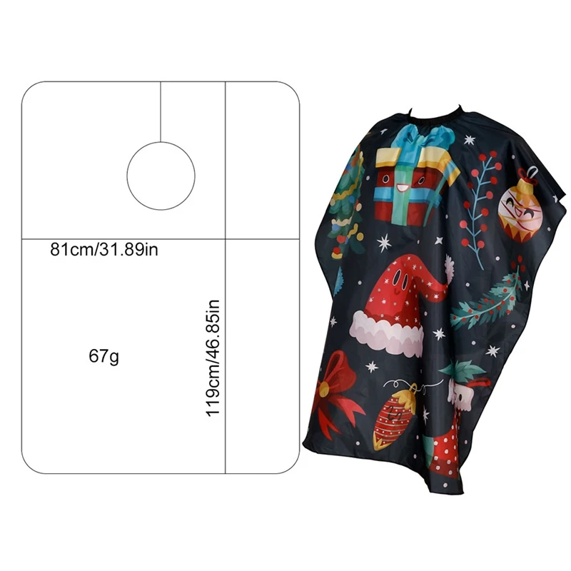 Christmas Kids Hairdressing Cape Hairdresser Cartoon Pattern Hair Styling Gown Shop Household Barber Cape Apron 6
