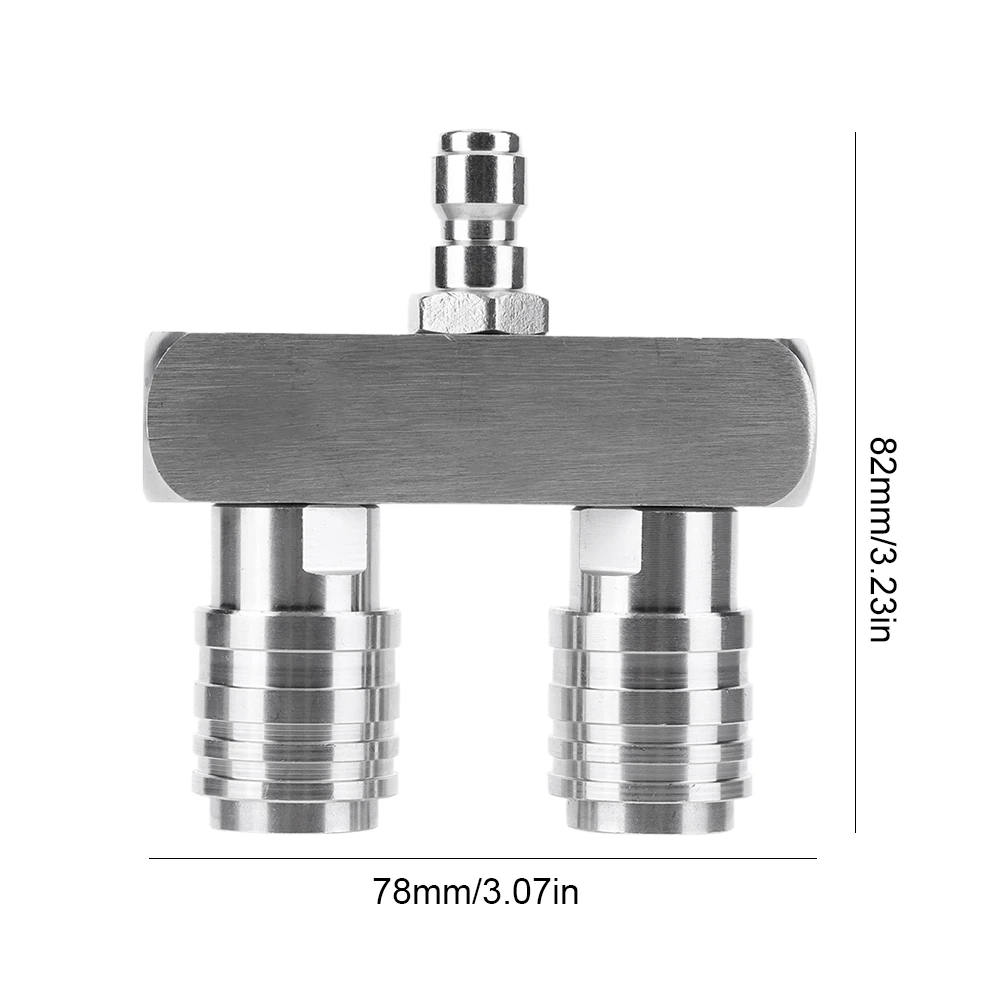 2-in-1 High Pressure Cleaning Machine Double Head Dual Pressure Washer Nozzle 1/4 Self-Locking Adapter Power Washer Nozzle 6