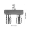 2-in-1 High Pressure Cleaning Machine Double Head Dual Pressure Washer Nozzle 1/4 Self-Locking Adapter Power Washer Nozzle 6