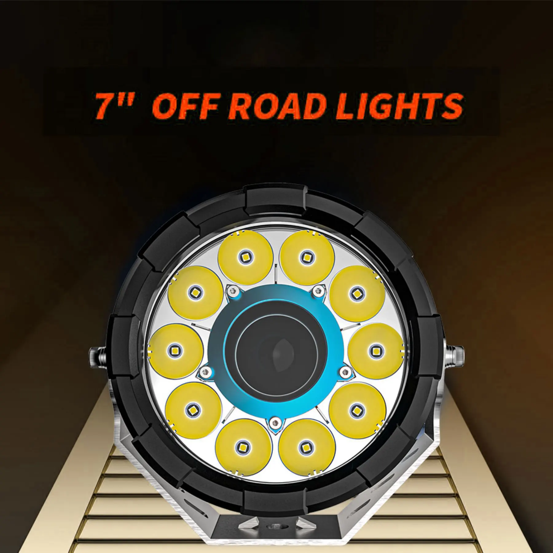7inch universal LED Headlights Work Light Bar Daytime Driving Work 6000K Spot Co