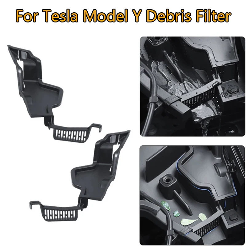 

1 Pair Car Debris Filter Prevent Cabin Water Drainage Channel Clogging Blocking Foreign Matter For Tesla Model Y