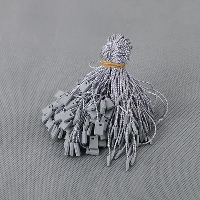 500Pcs String Seal for Hang Tag Rope, Cord Rope, 18cm, Garment hang Tag, Black, White, Gray, Seal-001,