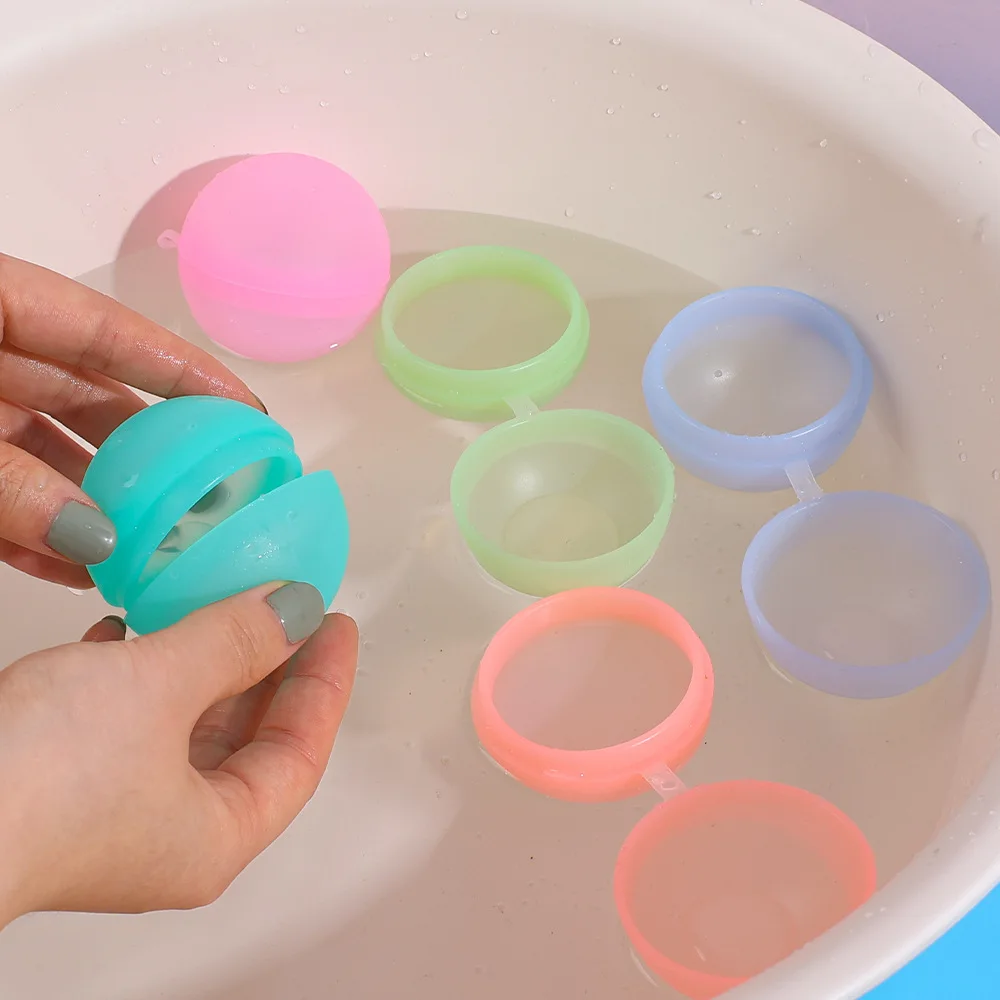 3 Packs Water Guns With 6pcs Reusable Water Balloons Non-Magnetic Silicone Water Bombs for Kids Summer Outdoor Beach Party Game 6