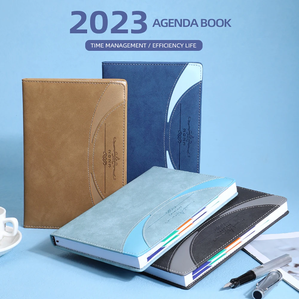 2023 A5 Notebook Daily Weekly 365 Days Planner Agenda Notebooks Weely Goals Habit Schedules Stationery Office School Supplies