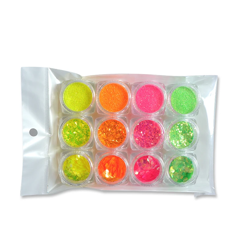 

12Pcs Mermaid Candy Chunky Glitter Nail Sequins Set For Manicure Chameleon Hexagon Flakes DIY Polish Charms Nail Art Decorations