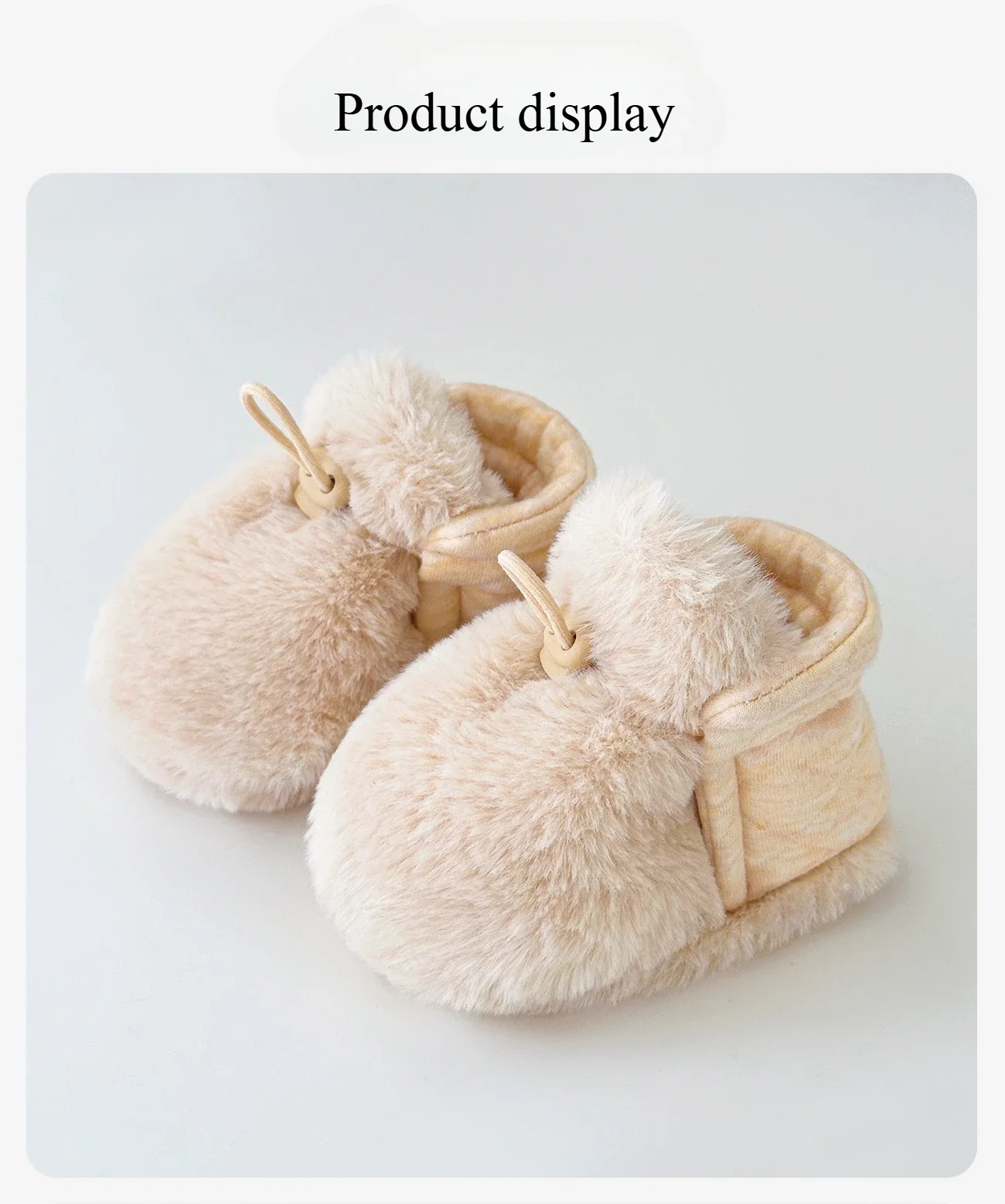 Winter Baby Shoes 6-12 Months Non-Slip Soft Sole Booties Anti-Drop Fuzzy Socks 0-1 Year First Walkers