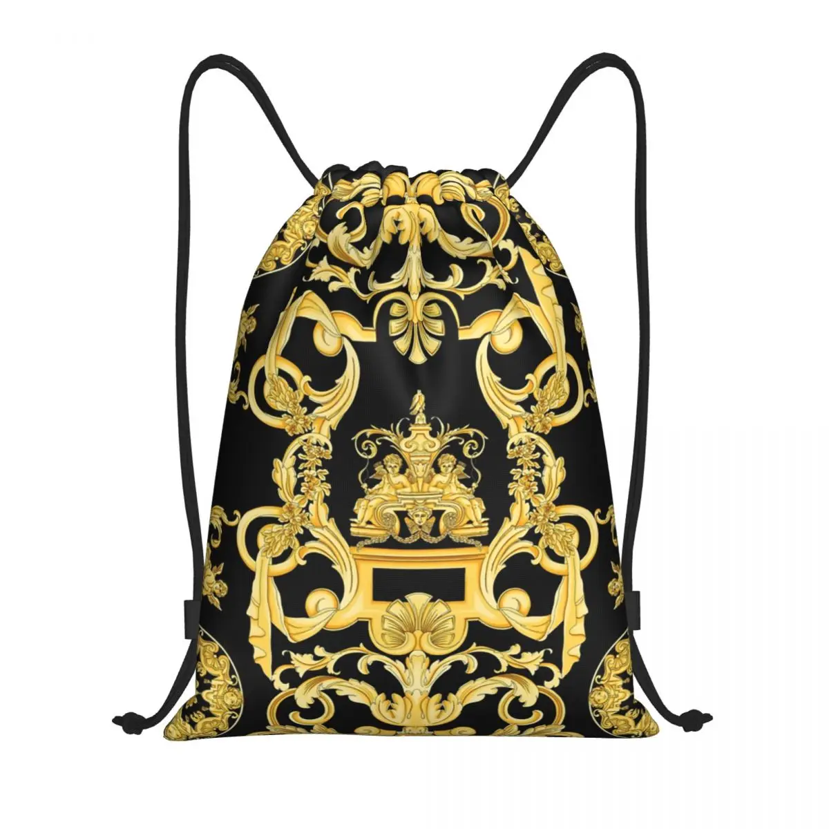 

Винтажные Сумки на шнурке с принтом в стиле барокко и греческим орнаментом