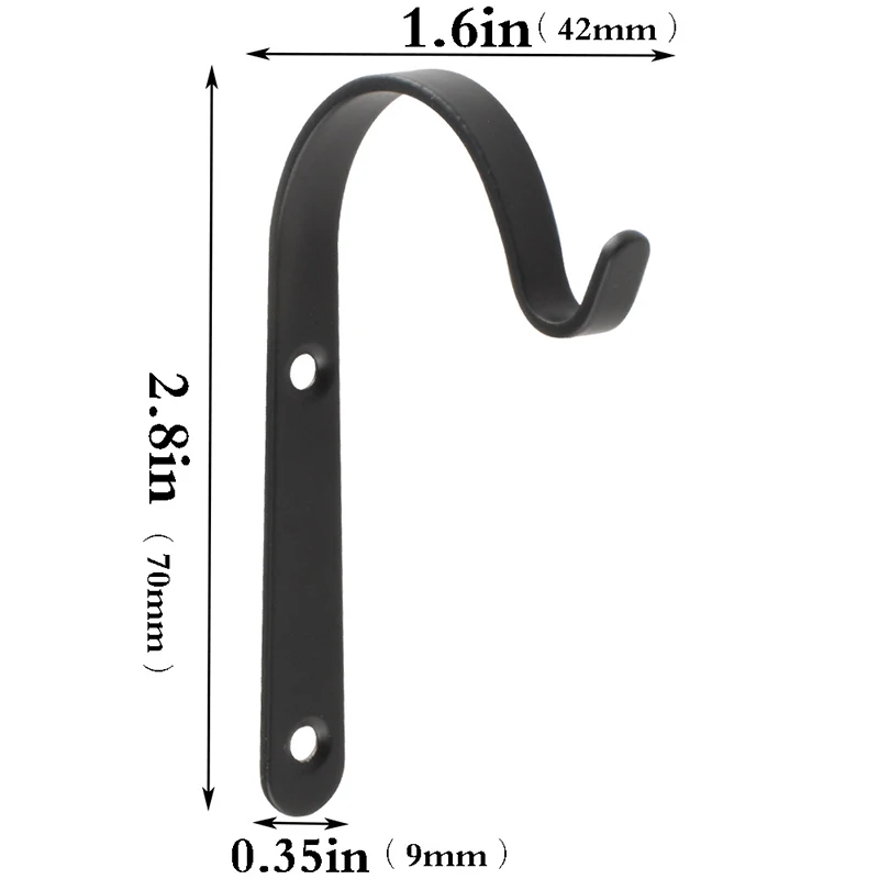Wall Hanging Flower Pot Support plant hanger 4PCS Nordic Style Bending S Shape Iron Hanger Plants Holder Bracket Hook Balcony Home Decoration