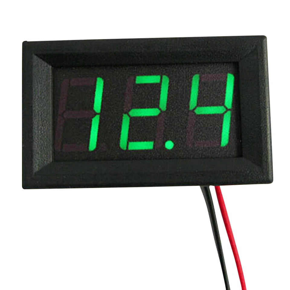 VNVTSMAI 0,36 Pollici DC4,5 V-30 V Auto Barca Moto voltmetro Digitale Display a LED voltmetro misuratore di Tensione Mini Tester Pannello amperometro(0.36in Blue