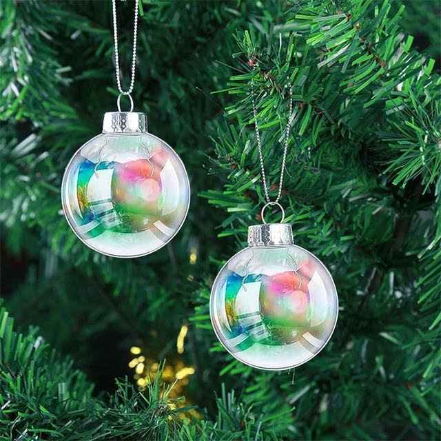 Clear Ornament Balls Fillable Durable Christmas DIY Plastic Hollow Ball  Portable Bulb Ball Xmas Tree Hanging Ornaments Decor - AliExpress