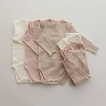 Baby Girl Clothing Sets Spring Newborn Girl Clothes Bodysuit + Pants Kids Clothes Baby Girl Outfit Infant Clothing For 0-2Y 1