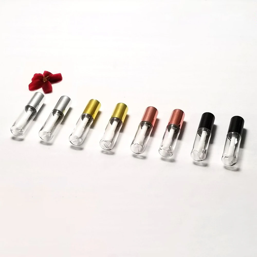 1.2ML 빈 립글로스 튜브 DIY 로즈 골드 플라스틱 휴대용 액체 립스틱 컨테이너 미니 립글로스 튜브 도매