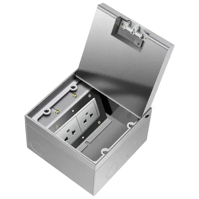 130 มม.x 130 มม.ฝังซ่อนชั้นซ็อกเก็ต Universal มาตรฐาน EU/FR/BR/IL/IT/เกาหลีสําหรับห้องครัวห้องน้ํากระเบื้อง Inlay 6