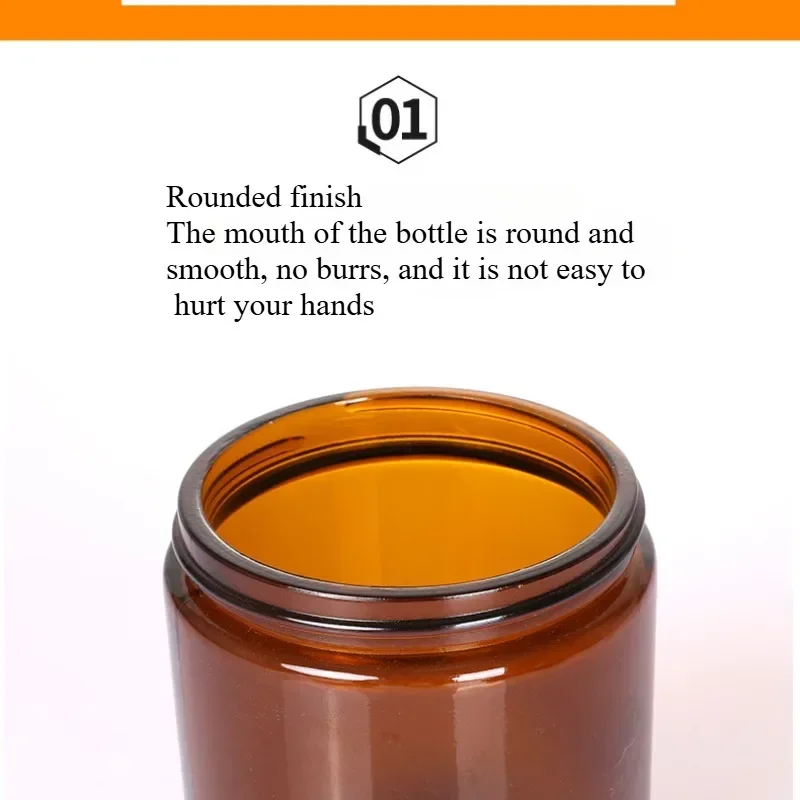 Dark Tan Cream Bottle Glass Separate Face Cream Eye Box Empty Container Refillable 5/10/15/20/30/50/60/100g