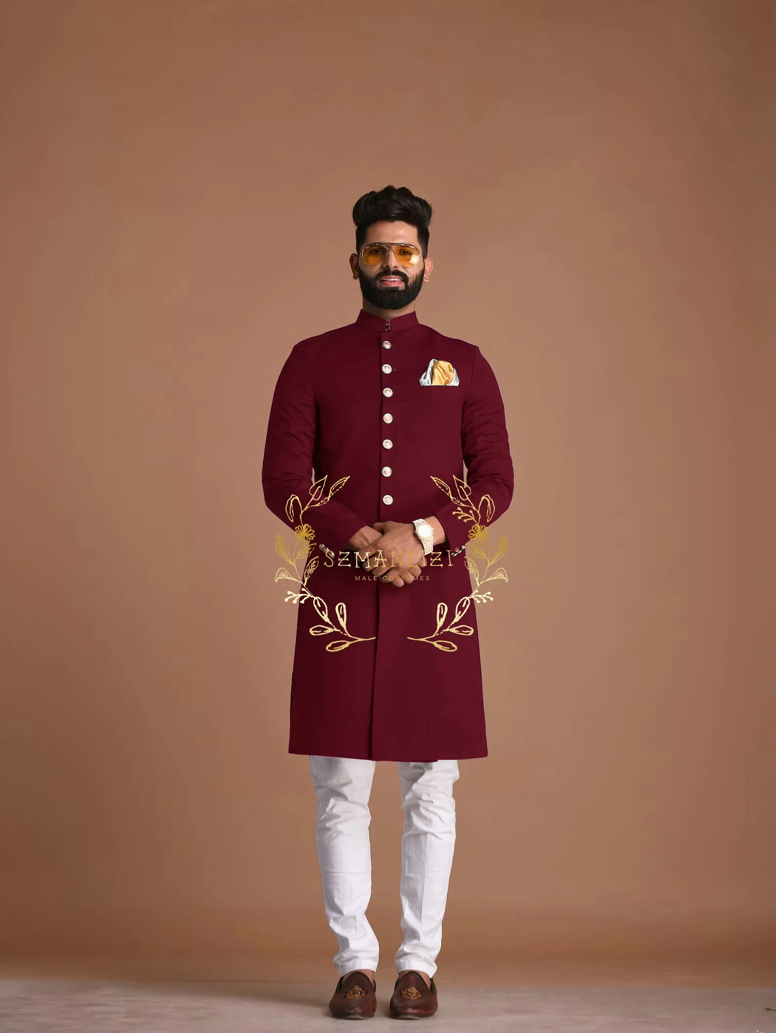Costume Homme 2 pièces noir longue veste blanc pantalon costumes pour hommes coupe ajustée mariage smoking pour marié