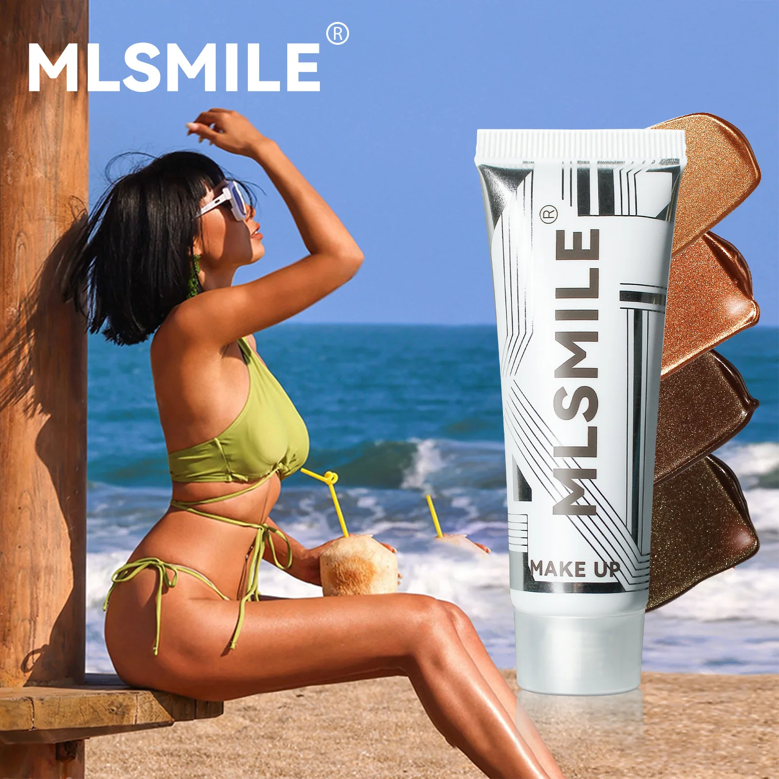 FACE FOUNDATION MAKEUP WATERPROOF LIQUID FOUNDATION BLACK SKIN TONE BRONZE FOUNDATION CONCEALER NATURAL TANNING CREAM PRIMER