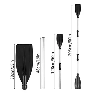 2PCS Heavy Duty Paddles Kayak Inflatable Kayaks Aluminium Alloy Kayak Oars Adjustable Length Portable Play Outside