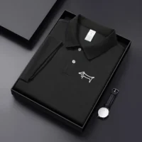 Chemises polo respirantes de haute qualité pour hommes, chemises polo décontractées à manches courtes de couleur unie pour hommes/femmes, vêtements d'été, cadeau design 2