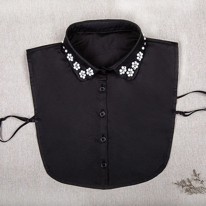 

Versatile Sweater Decoration Fake Collar Women Diamond Shirt Autumn Winter