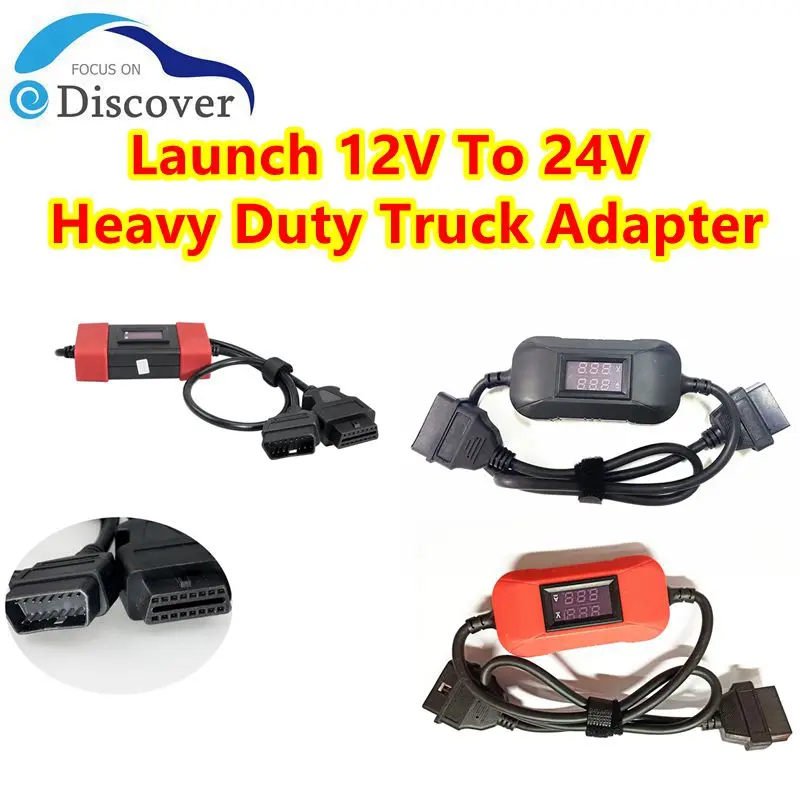 Lancio Adattatore Per Camion Per Impieghi Gravosi Da 12V A 24V Per Easydiag Thinkdiag Launch X431 Convertitore Per Camion Connettore Hd Cavo Adattator